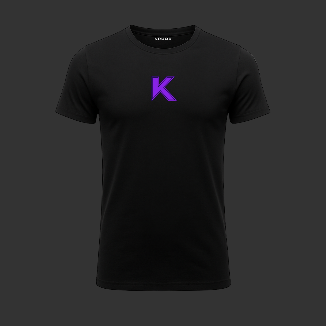BLACK CORE TEE - ELECTRIC PURPLE 'K'