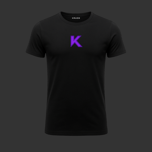 BLACK CORE TEE - ELECTRIC PURPLE 'K'
